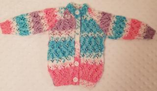 Lacy Round Neck Cardigan S4